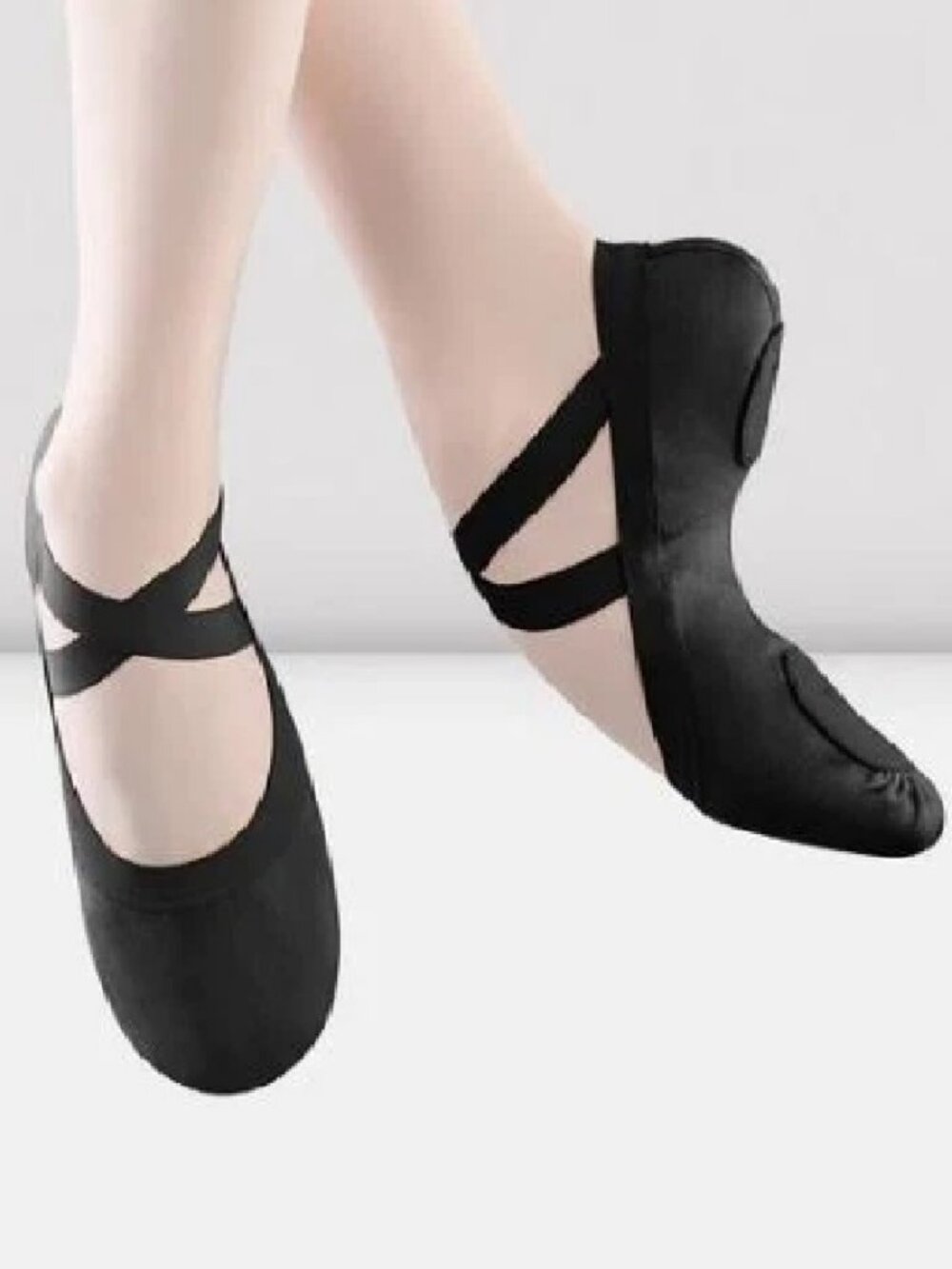 Bloch Splitsole Ballet Shoe S0621L Patented Pro Elastic Canvas Black